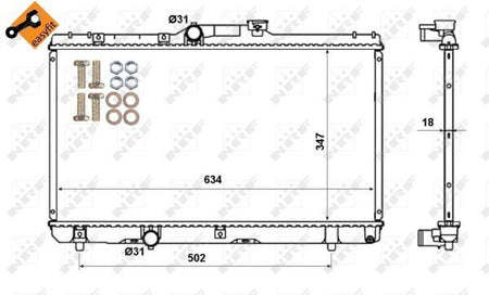 NRF 507594 Radiator, engine cooling - 6
