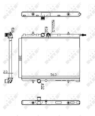 NRF 509524A Radiator, engine cooling - 5