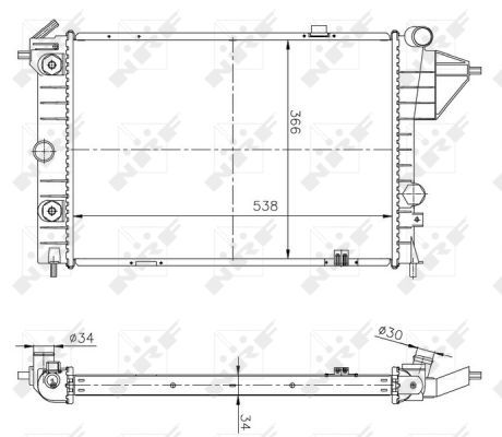 NRF 513508A Radiator, engine cooling - 5