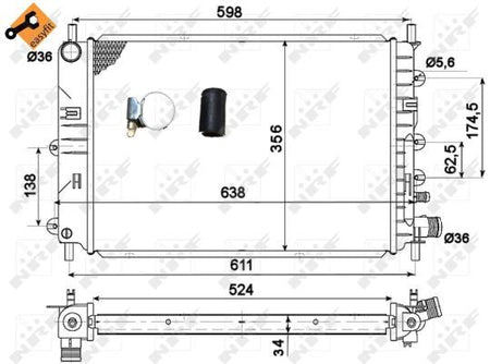NRF 514436 Radiator, engine cooling - 6