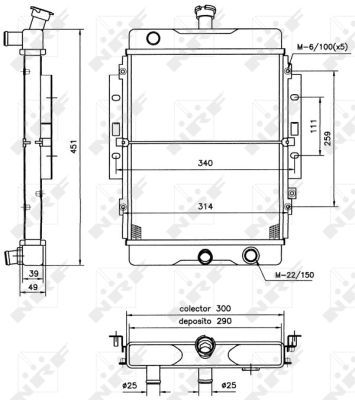 NRF 52123A Radiator, engine cooling - 4