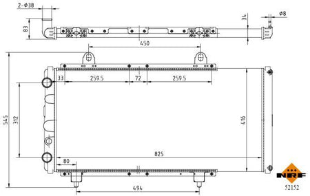 NRF 52152A Radiator, engine cooling - 4