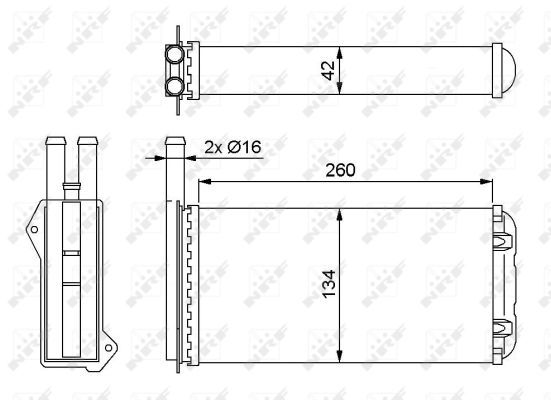 NRF 52220A Heat Exchanger, interior heating - 2