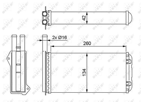 NRF 52220A Heat Exchanger, interior heating - 2