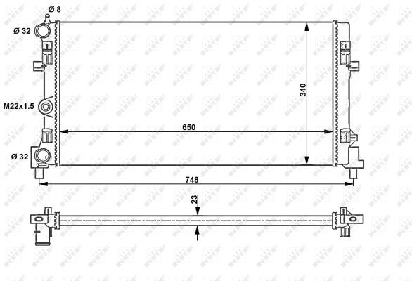 NRF 53024A Radiator, engine cooling - 2