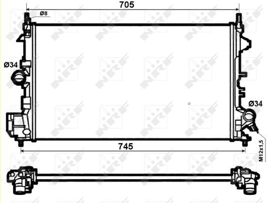 NRF 53074 Radiator, engine cooling - 5