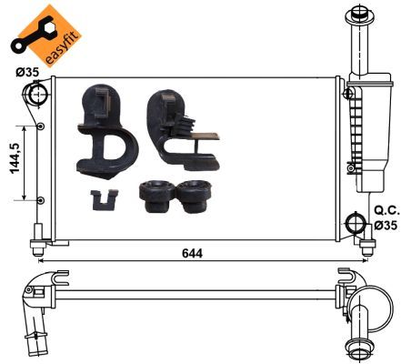 NRF 53075A Radiator, engine cooling - 2