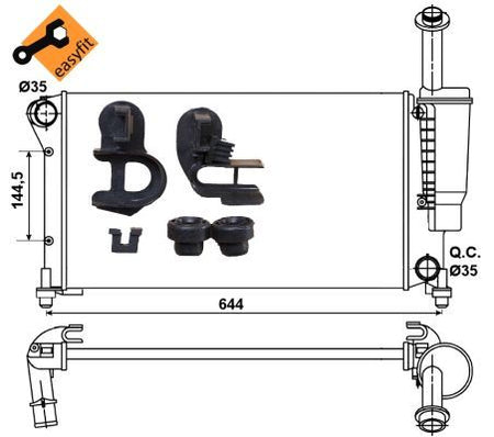 NRF 53075A Radiator, engine cooling - 2