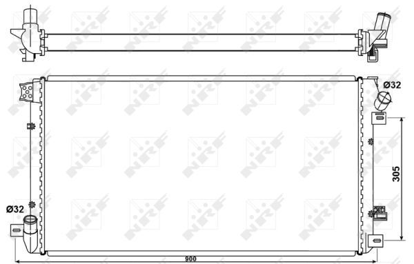 NRF 53076 Radiator, engine cooling - 1