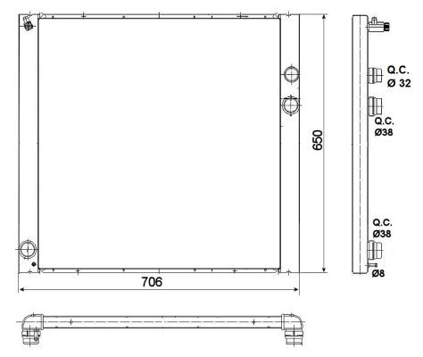 NRF 53100B Radiator, engine cooling - 5