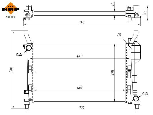 NRF 53106A Radiator, engine cooling - 5
