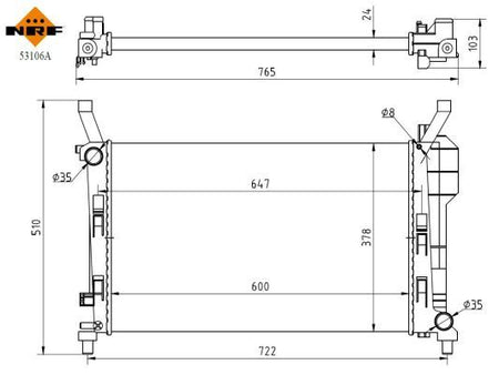 NRF 53106A Radiator, engine cooling - 5