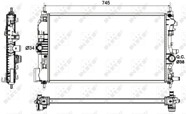 NRF 53129 Radiator, engine cooling - 5