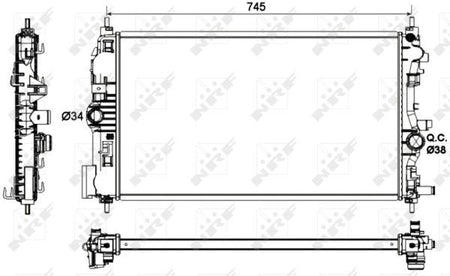 NRF 53129 Radiator, engine cooling - 5
