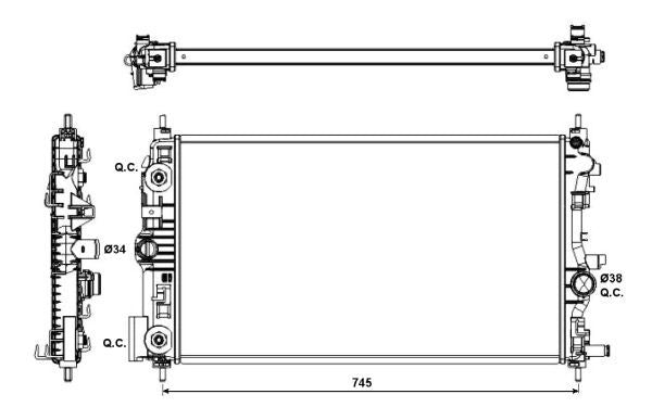 NRF 53143 Radiator, engine cooling - 5