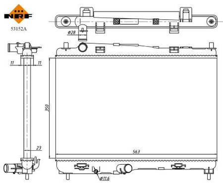 NRF 53152A Radiator, engine cooling - 5