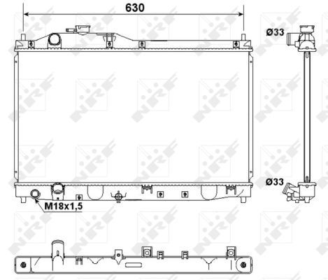 NRF 53180A Radiator, engine cooling - 5