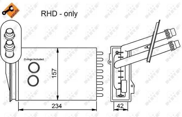 NRF 53402 Heat Exchanger, interior heating - 6