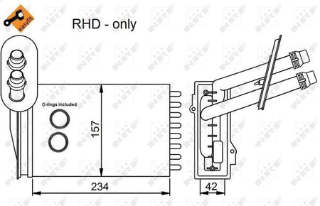 NRF 53402 Heat Exchanger, interior heating - 6