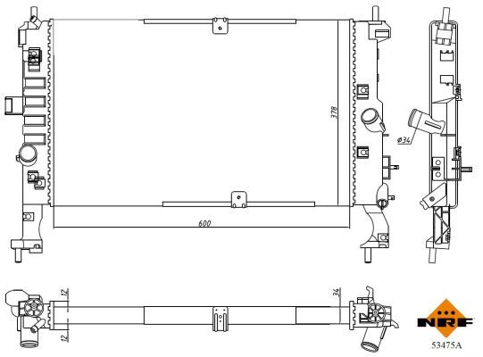 NRF 53475A Radiator, engine cooling - 5