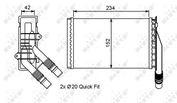 NRF 53554 Heat Exchanger, interior heating - 6