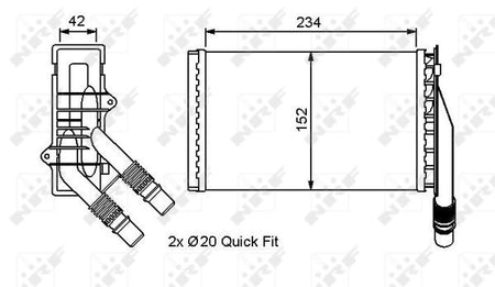 NRF 53554 Heat Exchanger, interior heating - 6
