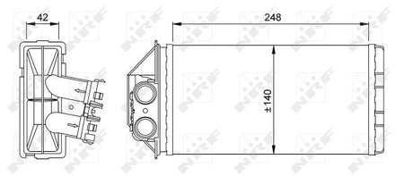 NRF 53561 Heat Exchanger, interior heating - 5