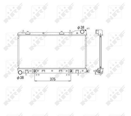 NRF 53596 Radiator, engine cooling - 5