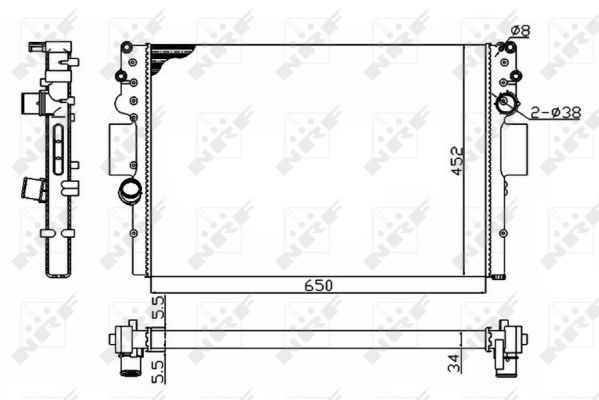NRF 53614A Radiator, engine cooling - 4