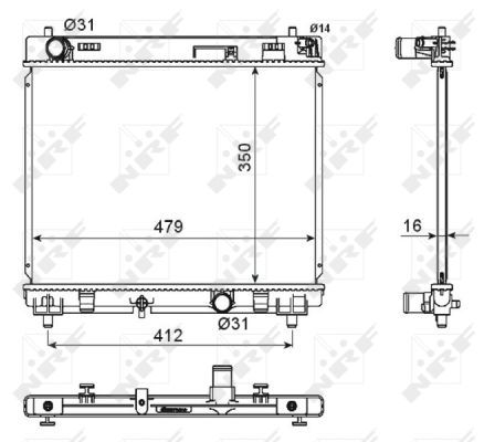 NRF 53667 Radiator, engine cooling - 4