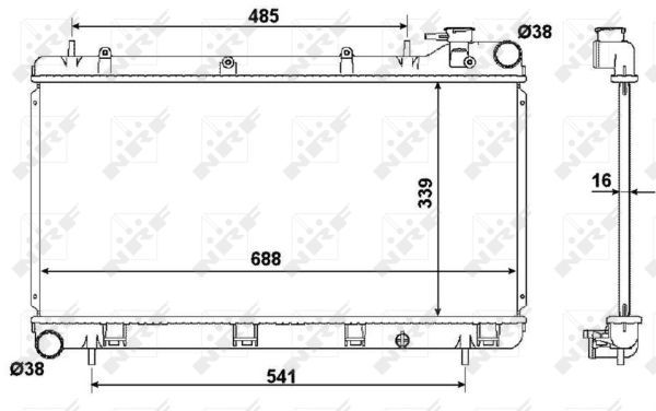 NRF 53696 Radiator, engine cooling - 2