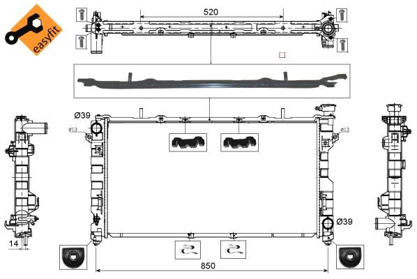NRF 53734 Radiator, engine cooling - 6