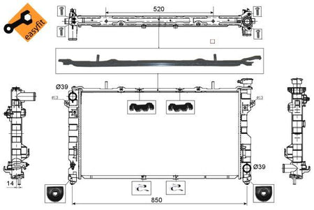 NRF 53734 Radiator, engine cooling - 6
