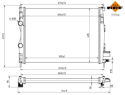 NRF 53756A Radiator, engine cooling - 5