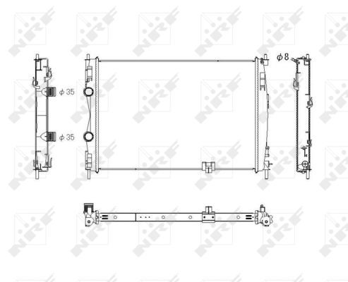 NRF 53757 Radiator, engine cooling - 5