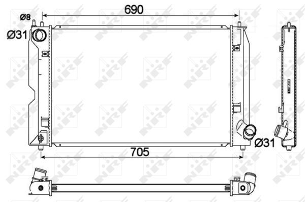 NRF 53765 Radiator, engine cooling - 5