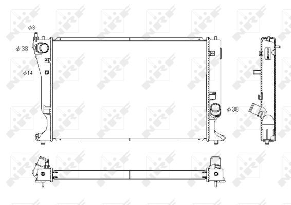 NRF 53767 Radiator, engine cooling - 4