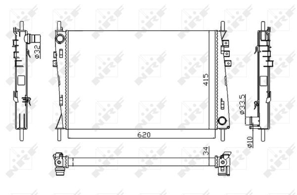 NRF 53782 Radiator, engine cooling - 4