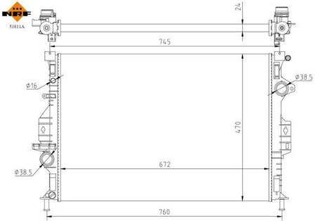 NRF 53811A Radiator, engine cooling - 5