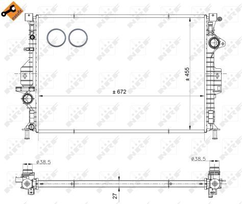 NRF 53811 Radiator, engine cooling - 5