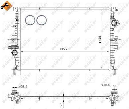 NRF 53811 Radiator, engine cooling - 5