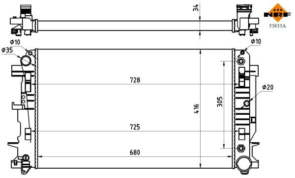 NRF 53833A Radiator, engine cooling - 5