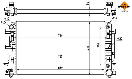 NRF 53833A Radiator, engine cooling - 5