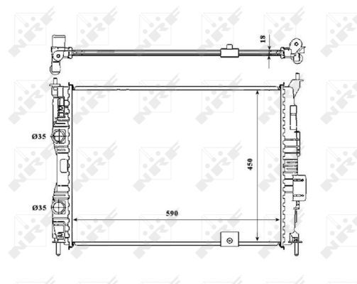 NRF 53846 Radiator, engine cooling - 1
