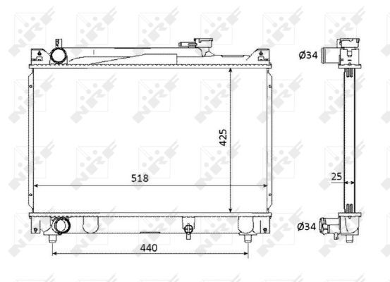 NRF 53882 Radiator, engine cooling - 5