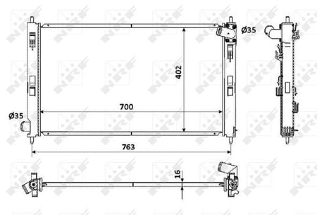 NRF 53906 Radiator, engine cooling - 5