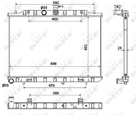 NRF 53911 Radiator, engine cooling - 5
