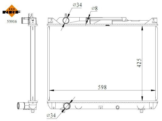 NRF 53916 Radiator, engine cooling - 5
