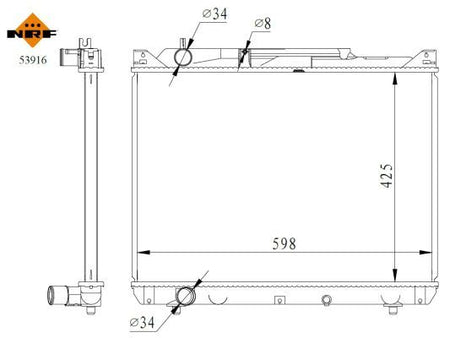 NRF 53916 Radiator, engine cooling - 5
