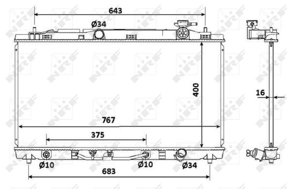 NRF 53922 Radiator, engine cooling - 5